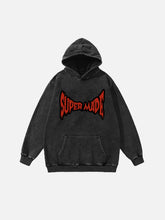 Sweat à capuche imprimé au design rétro américain